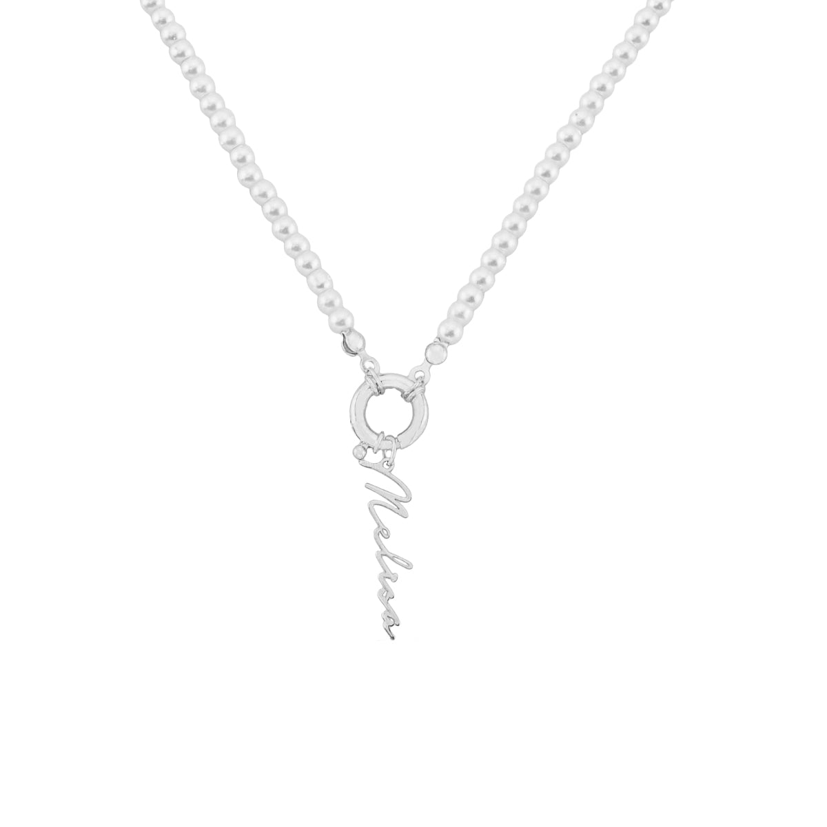 Kardelen Pearl Chain Signatur Namenskette - 925 SILBER Zeitlich begrenztes Angebot