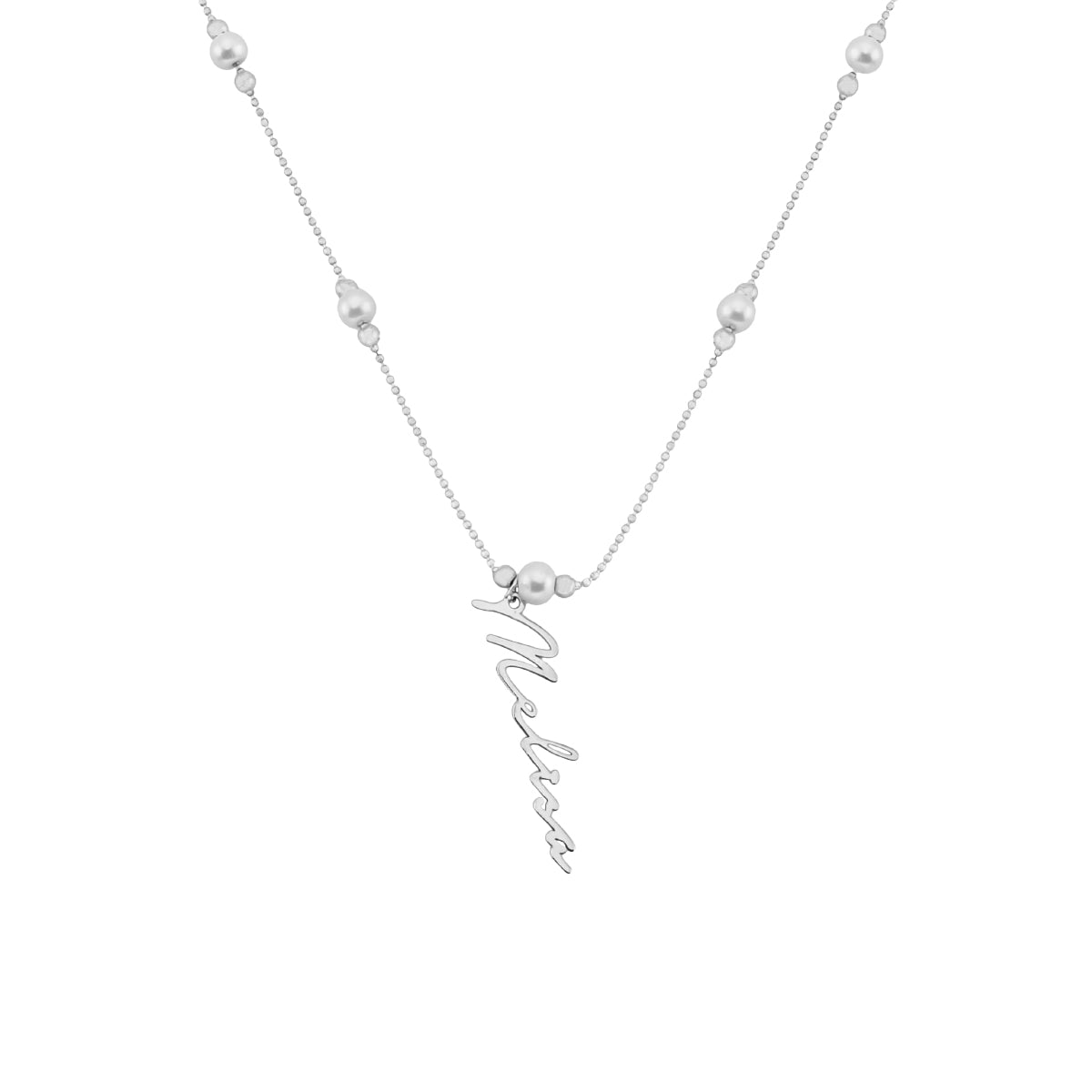 Kardelen Pearl Signatur Namenskette - 925 SILBER Blitzangebot