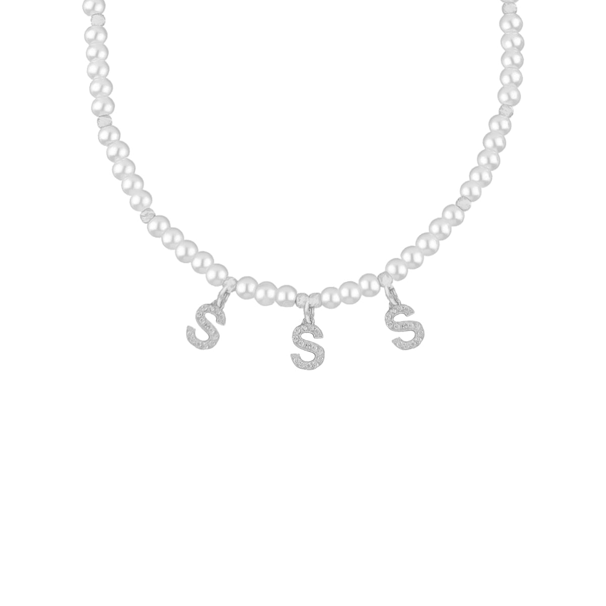 Kardelen Pearl Vibes Zirkonia Buchstaben Namenskette - 925 SILBER Bestseller
