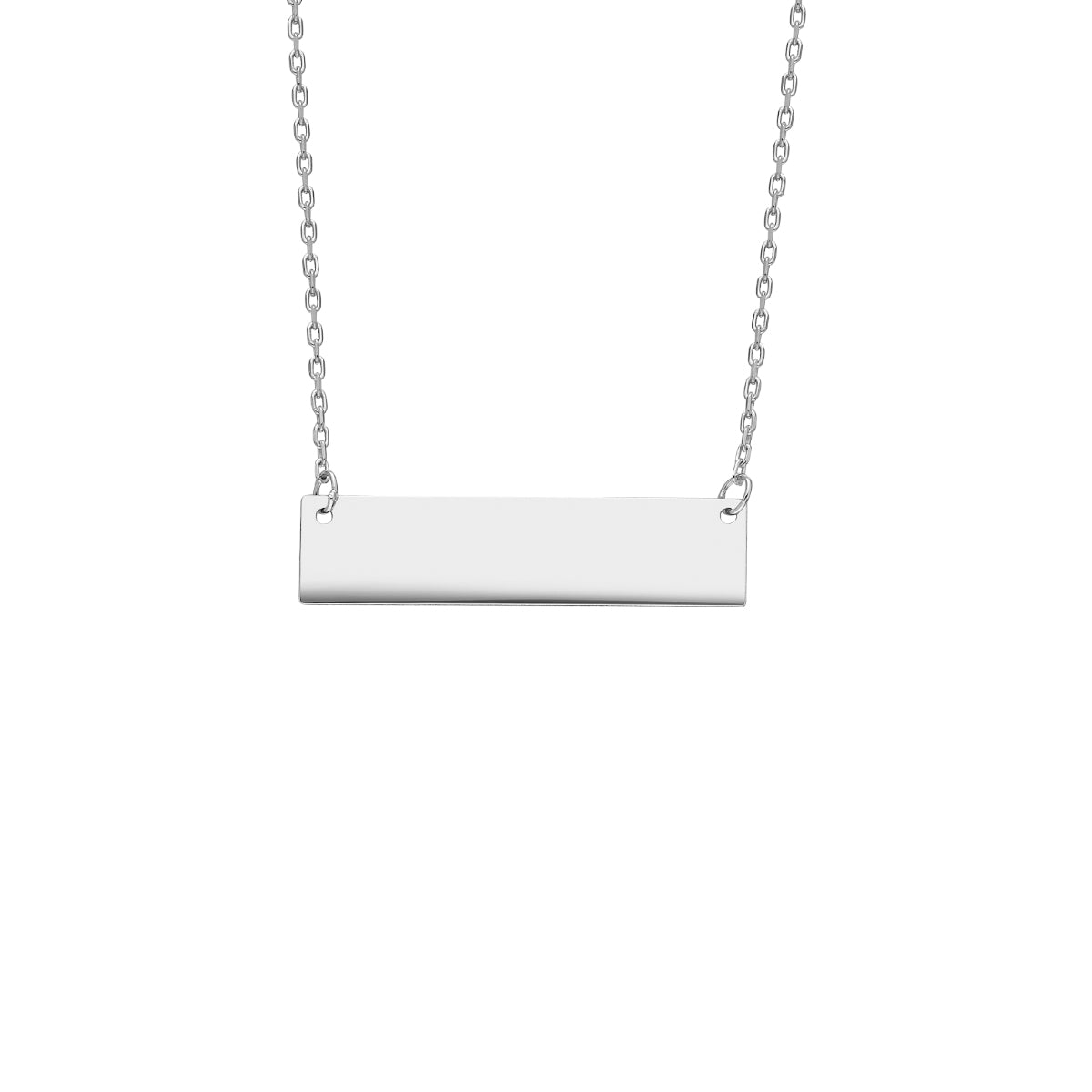 Kardelen Waagerechte Gravurkette - 925 SILBER Wochenangebot