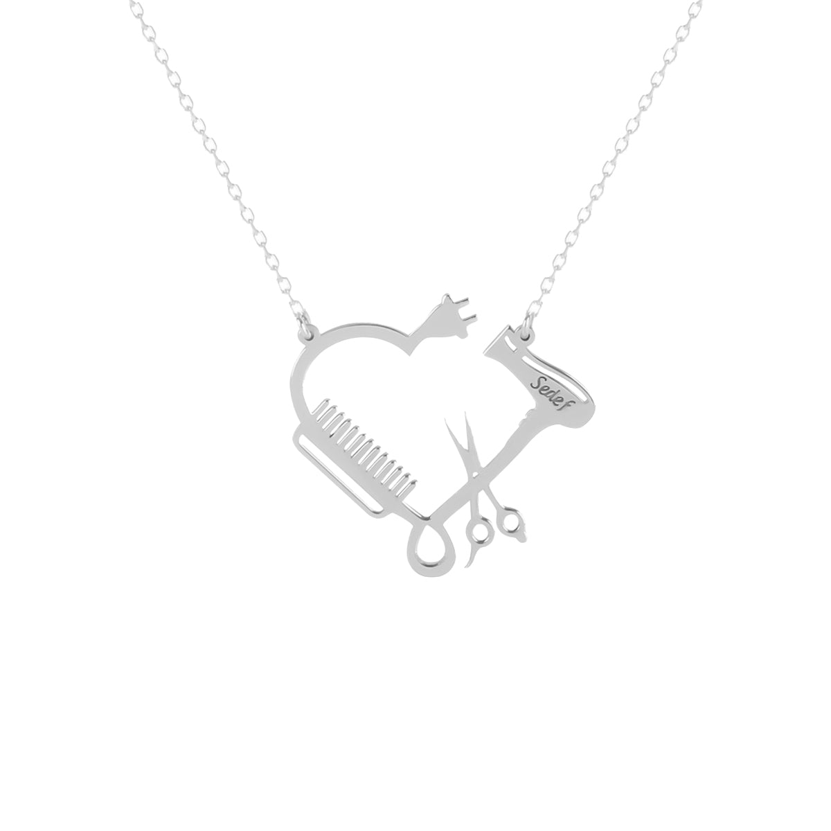 Kardelen Friseur Kette Gravur - 925 SILBER Kostenlose Rückgabe