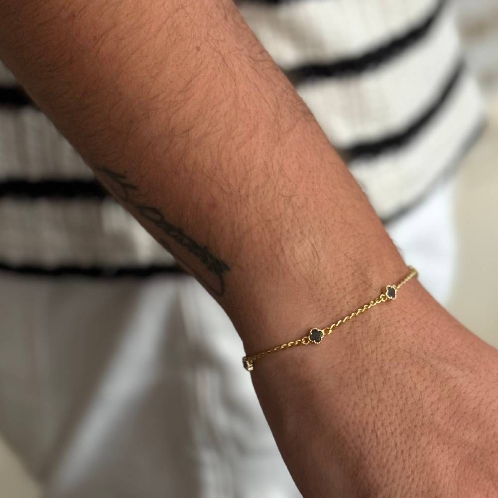 Kardelen MINIMAL KLEE GOURMET ARMKETTE - 925 SILBER Vierteljährliche Förderung