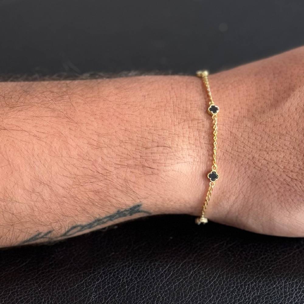 Kardelen MINIMAL KLEE GOURMET ARMKETTE - 925 SILBER Vierteljährliche Förderung