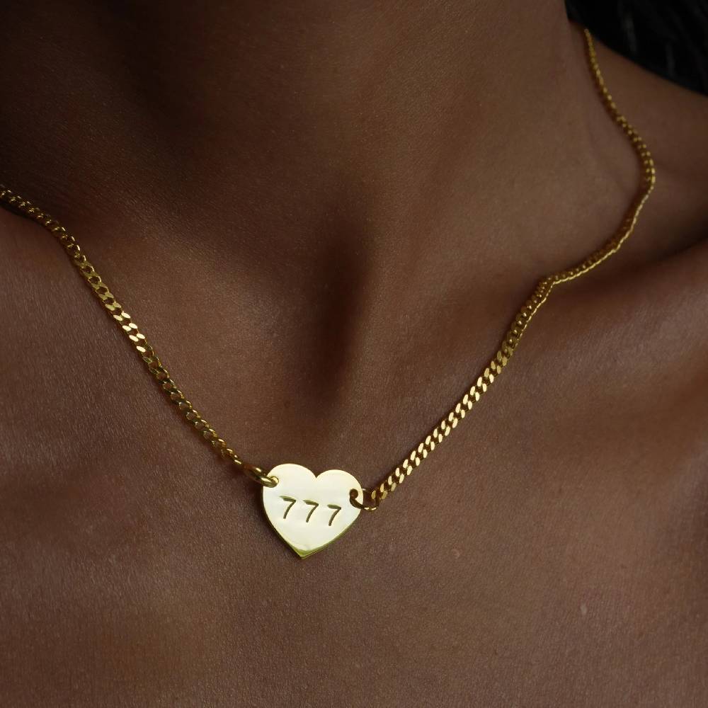 Kardelen CUBAN HEART NECKLACE - 925 SILBER 50% Rabatt mit kostenlosem Versand