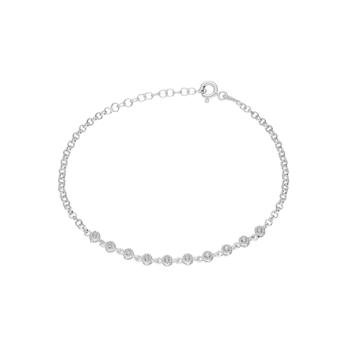 Kardelen Voll Stein Armkette - 925 SILBER Meist gekauft