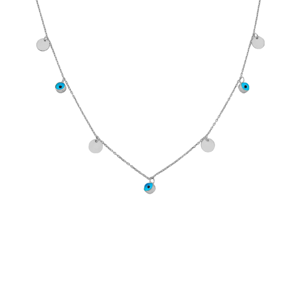 Kardelen Nazar Plättchen Kette - 925 SILBER Neueste Mode