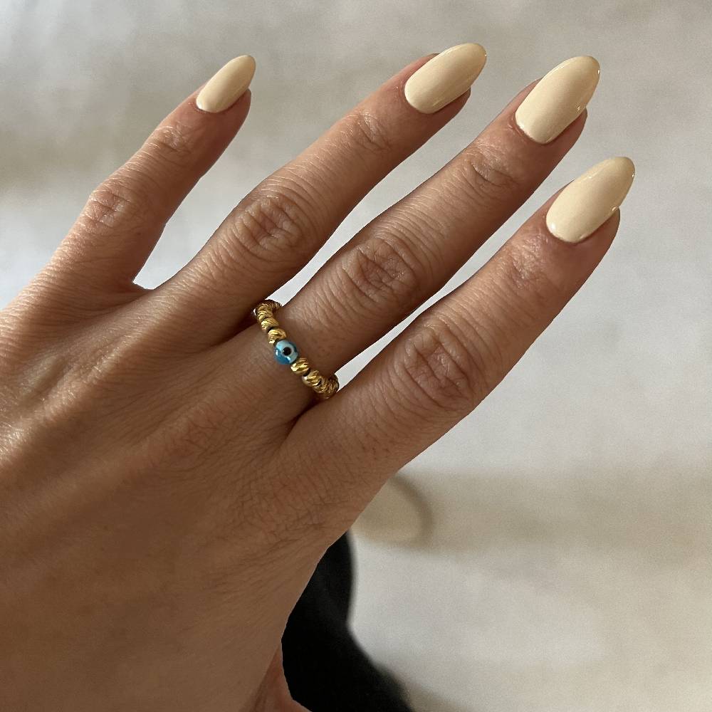 Kardelen Dorica Nazar Ring - 925 SILBER Zeitlich begrenztes Angebot
