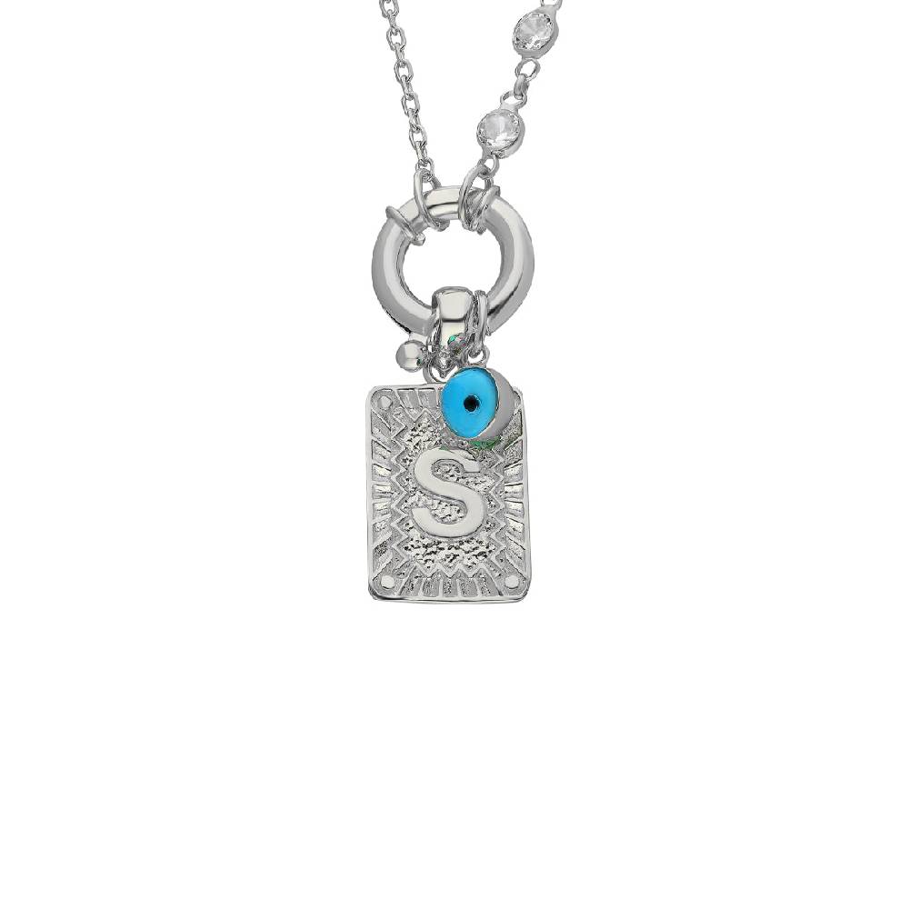 Kardelen Chain Design Iced Buchstabe mit Nazar - 925 SILBER Blitzangebot