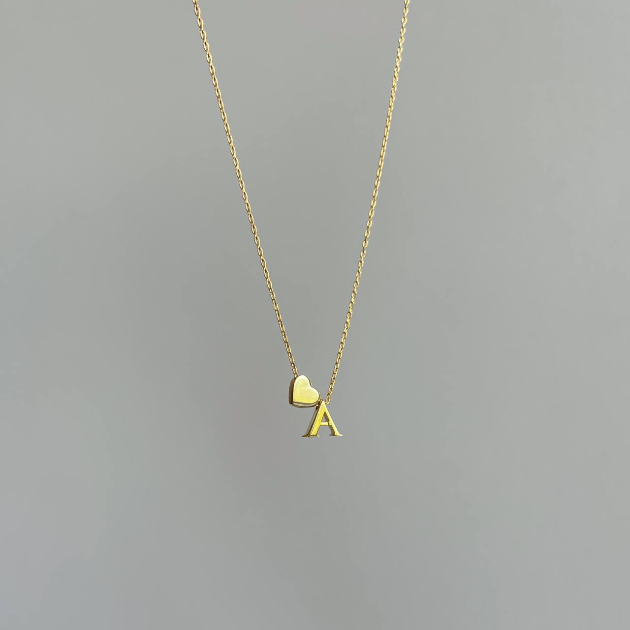 Kardelen Heart & letter Necklace - 925 SILBER Räumungsverkauf
