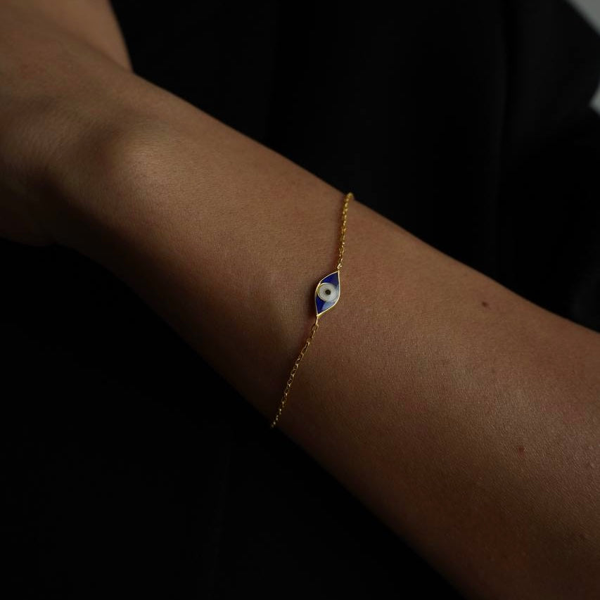 Kardelen BLAUE MINI EYE ARMKETTE - 925 SILBER Angebote