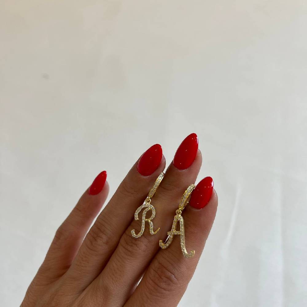 Kardelen MAXI LETTER OHRRINGE - 925 SILBER Sonderangebot