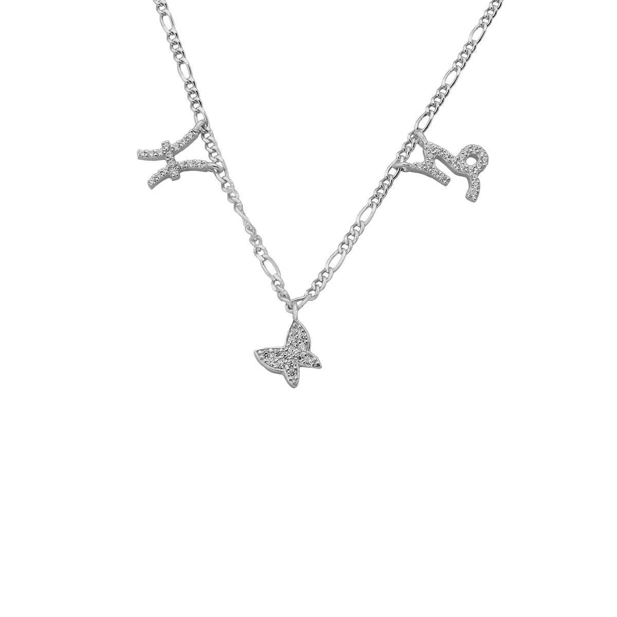 Kardelen Sternzeichen Partner Kette mit Schmetterling - 925 SILBER Heißer Verkauf