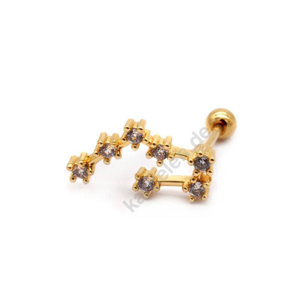 Kardelen STERNZEICHEN ZIRKONIA PIERCING - 925 SILBER Top Angebot