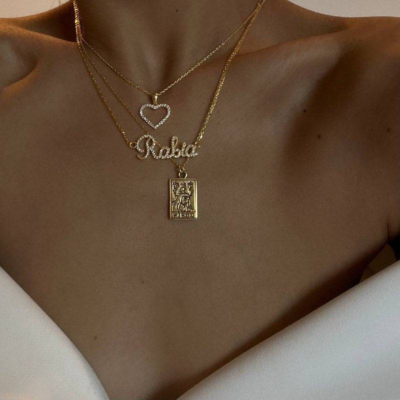 Kardelen Full Zirkonia Herz Kette - 925 SILBER Letzte 3 Tage