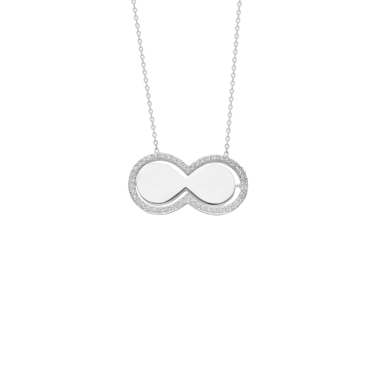 Kardelen Glänzend Infinity Halskette - 925 SILBER Nur für heute