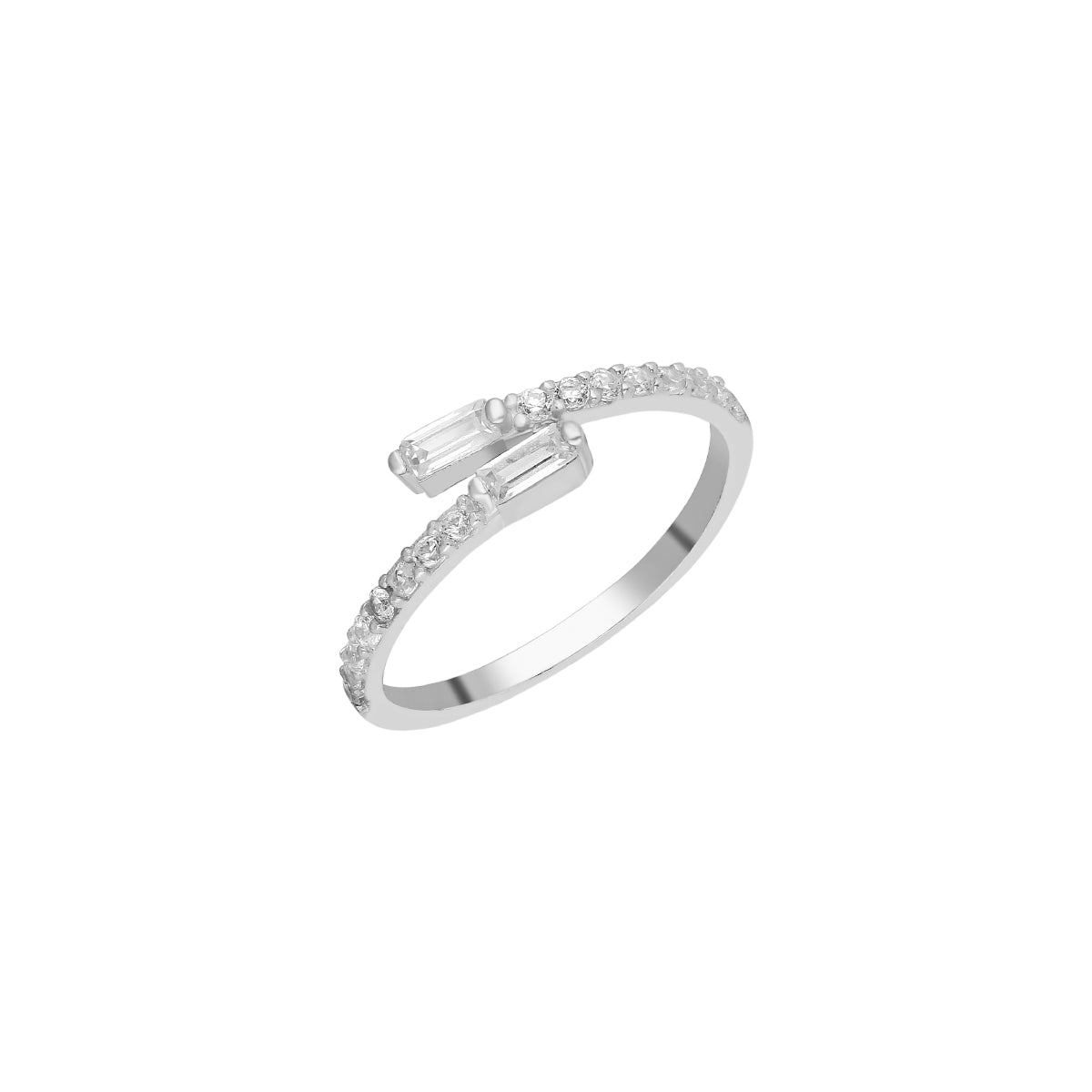 Kardelen Double Baguette Ring - 925 SILBER Bis zu 55% Rabatt