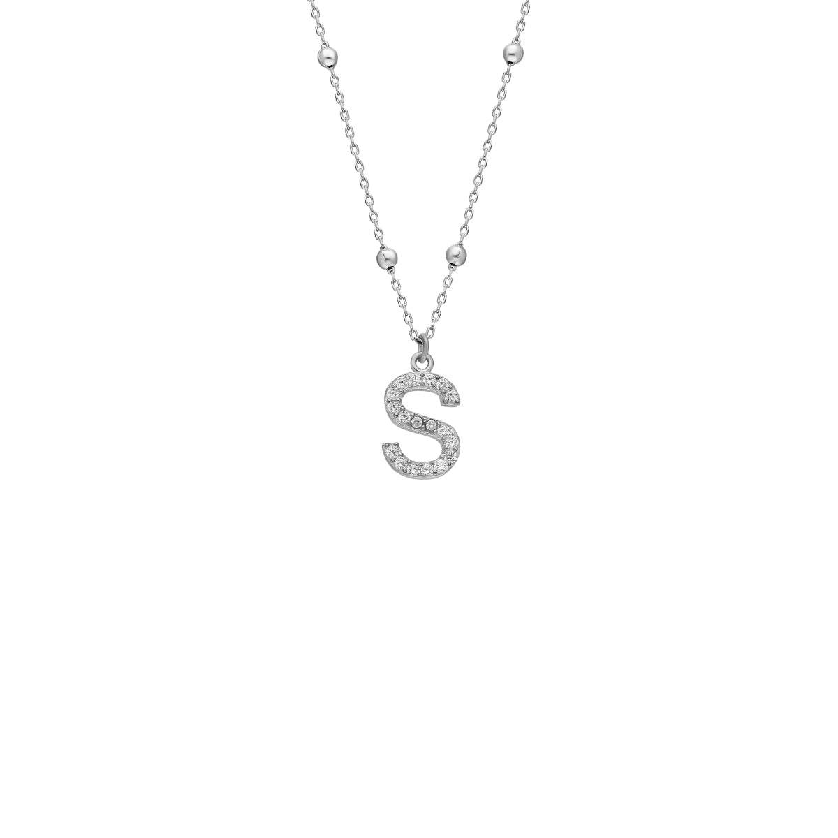 Kardelen Zirkonia Vintage Letter Necklace - 925 SILBER Clearance-Verkauf