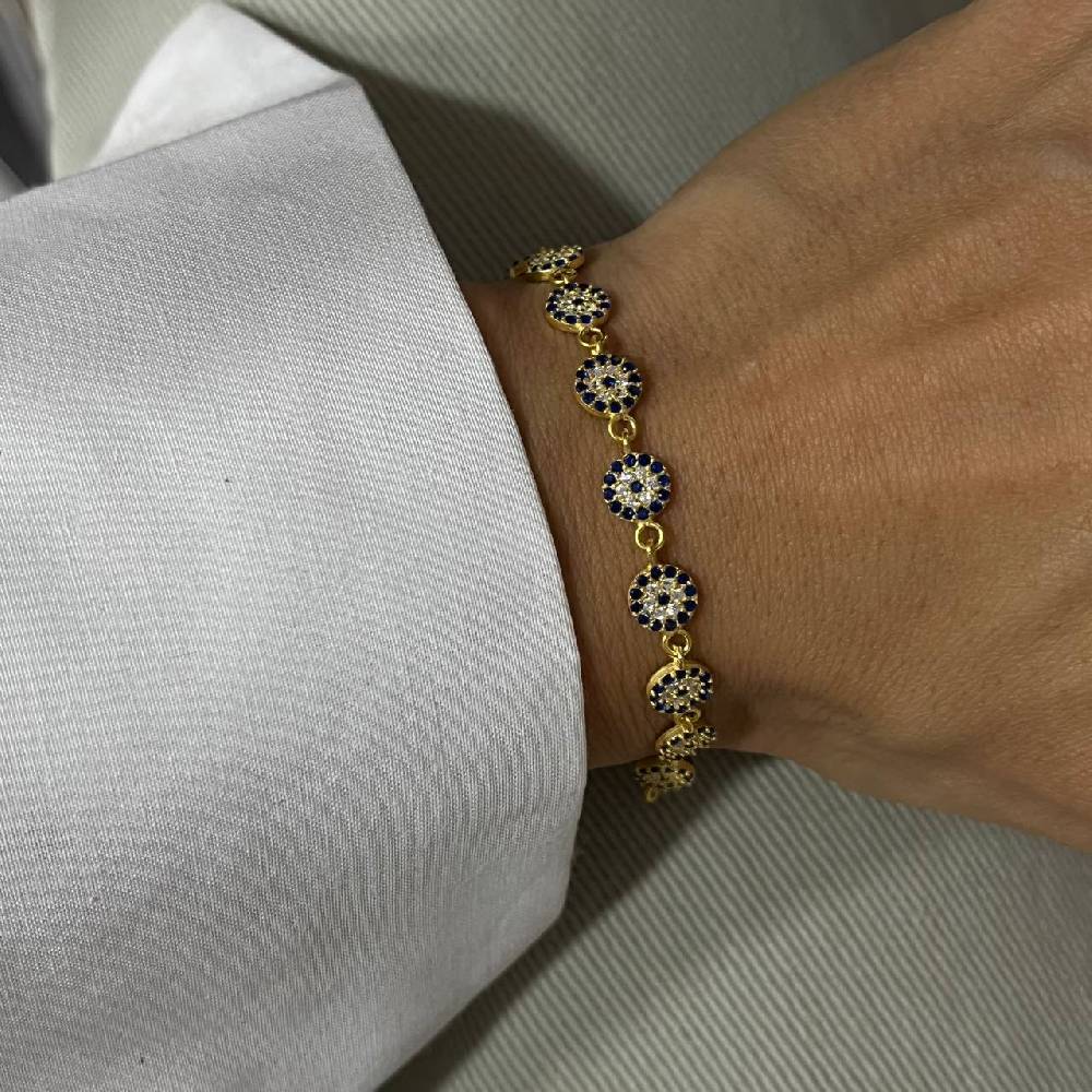 Kardelen Full Nazar Armband - 925 SILBER Meist gekauft