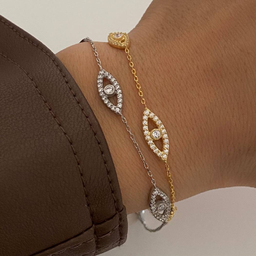 Kardelen Eyez Armkette - 925 SILBER Begrenztes Angebot