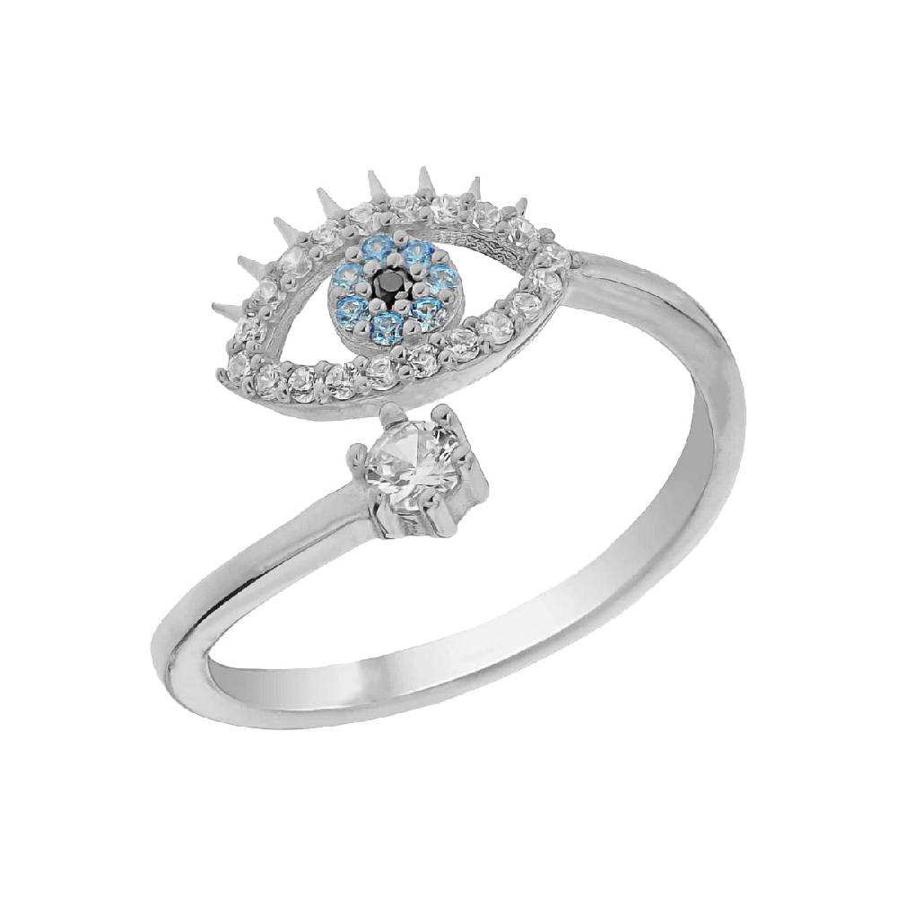 Kardelen Nazar Eye Stone Ring - 925 SILBER Kauf eins, bekomm eins gratis