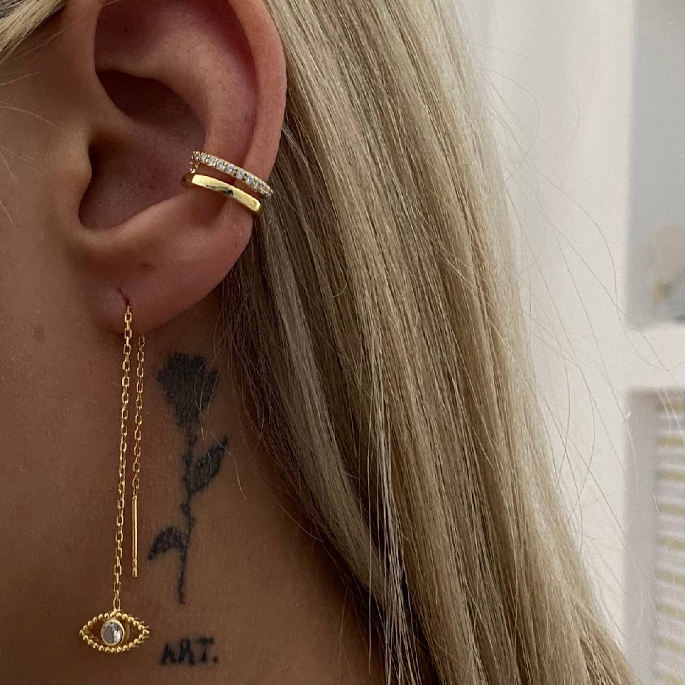 Kardelen Eye Earring Hängend Ohrring - 925 SILBER Super Sparpreis
