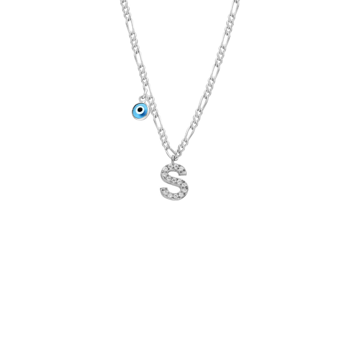 Kardelen Buchstabenkette mit Nazar Stein - 925 SILBER Wochenangebot