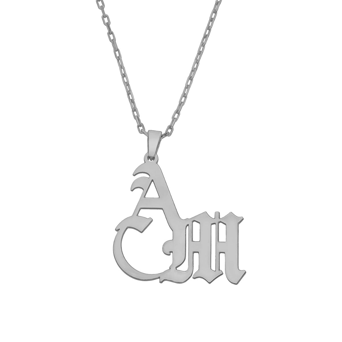 Kardelen 2er Buchstabenkette Gothic - 925 SILBER Hotsell