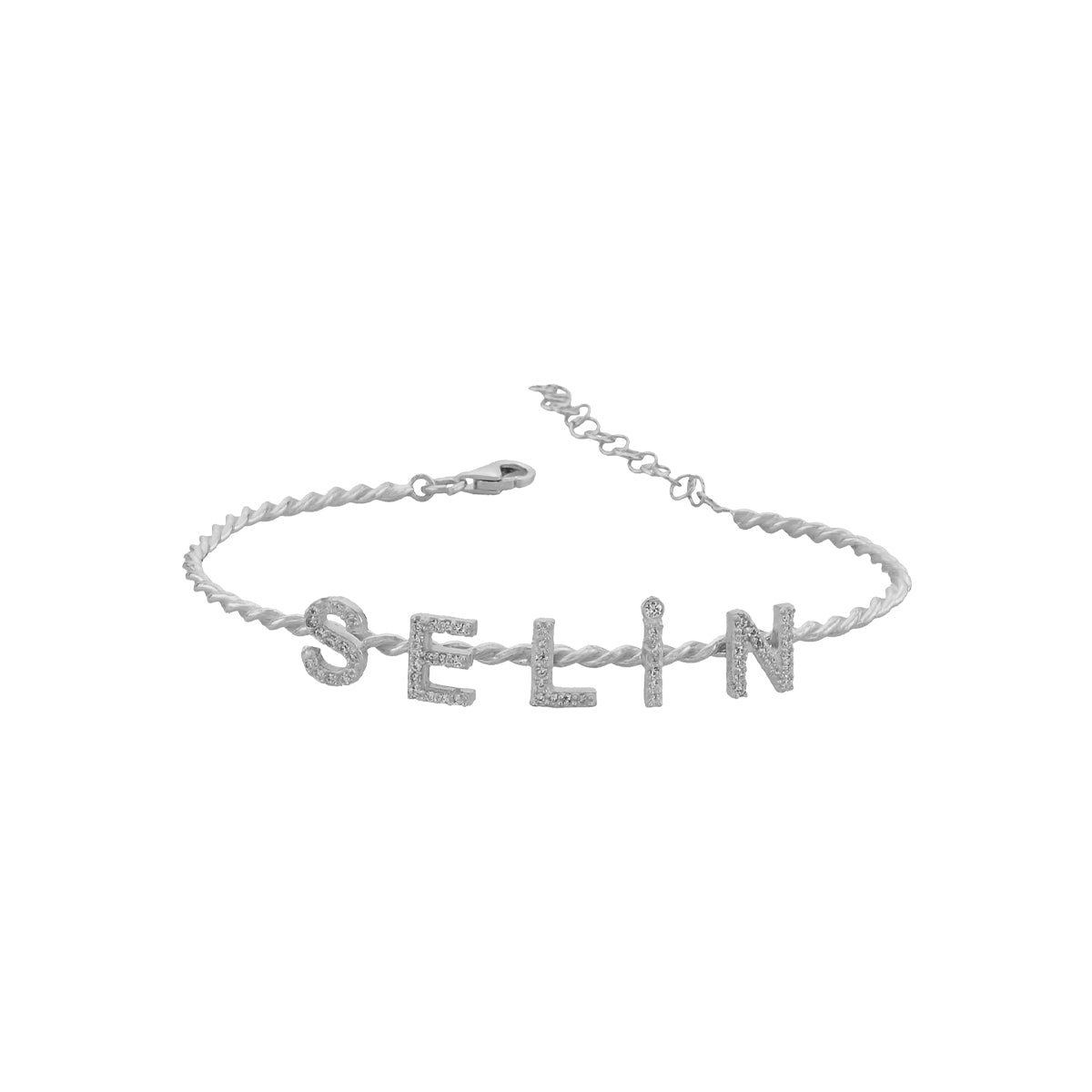 Kardelen Burma Armband mit Zirkonia Buchstaben - 925 SILBER Meist gekauft