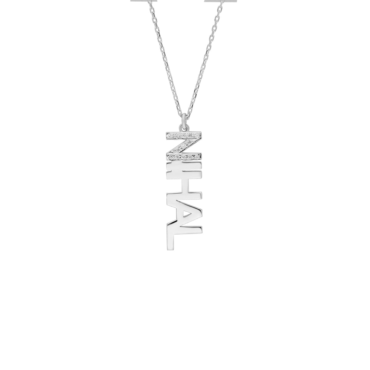 Kardelen Senkrechte Namenskette - 925 SILBER Fabrik Onlineshop