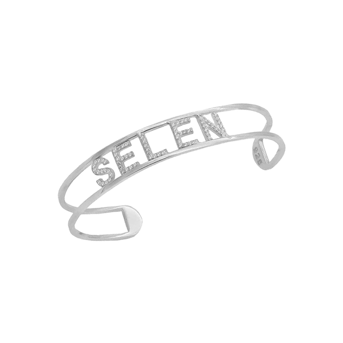 Kardelen Gliederung Design Bangle Zirkonia - 925 SILBER Sonderangebot
