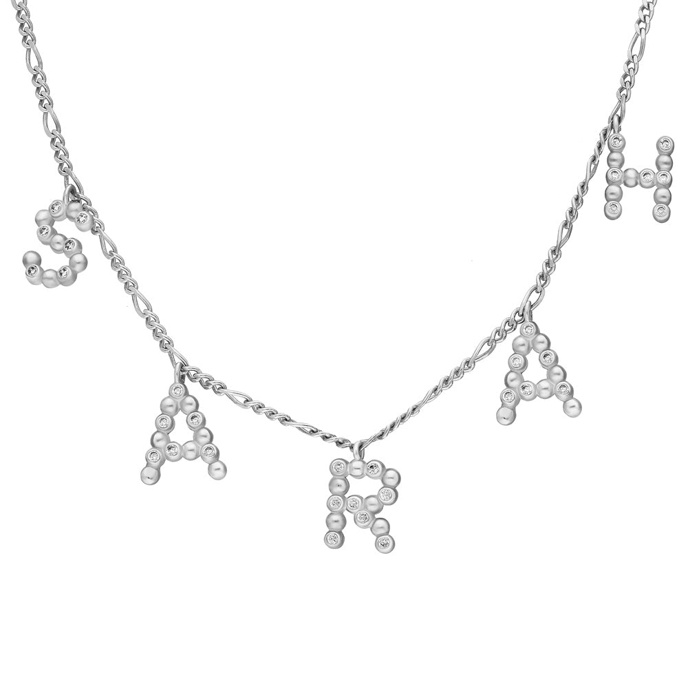 Kardelen Chocker Ball Zirkonia Namenskette - 925 SILBER Rabatt
