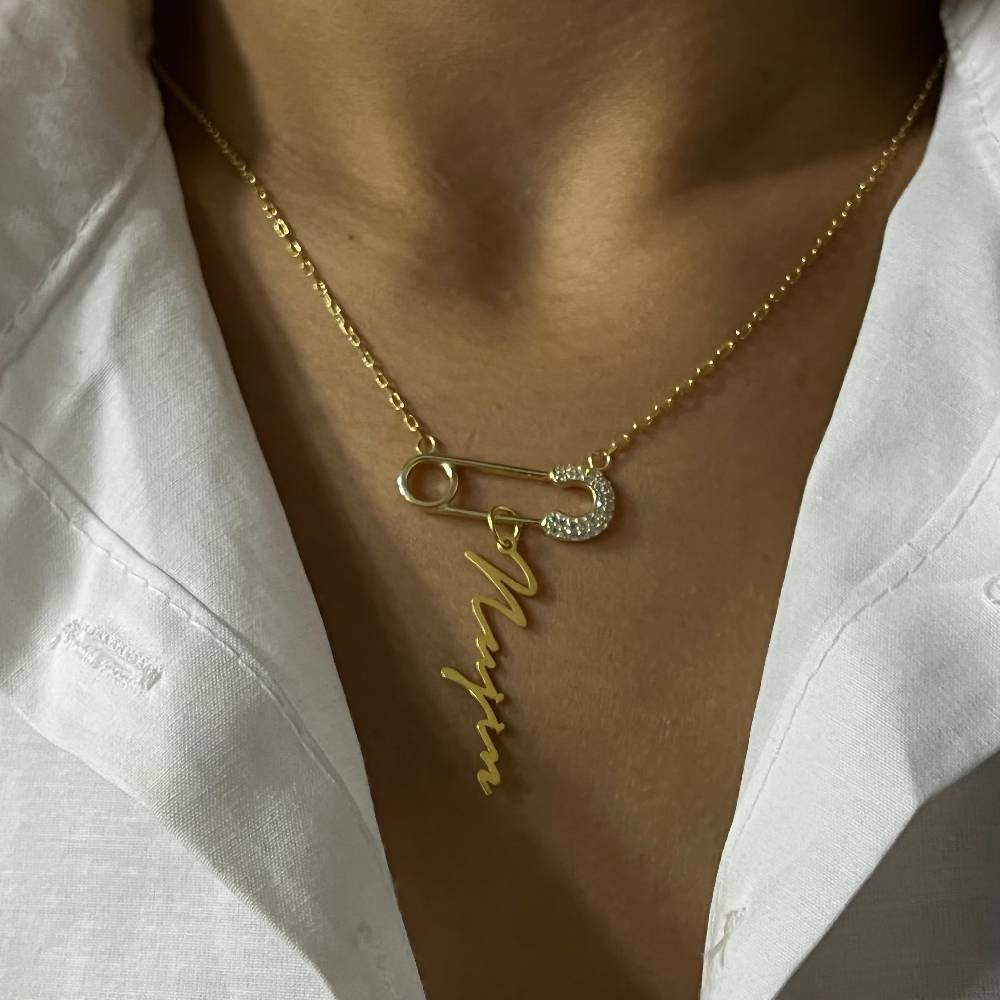 Kardelen Pin Signatur Namenskette - 925 SILBER Günstig kaufen