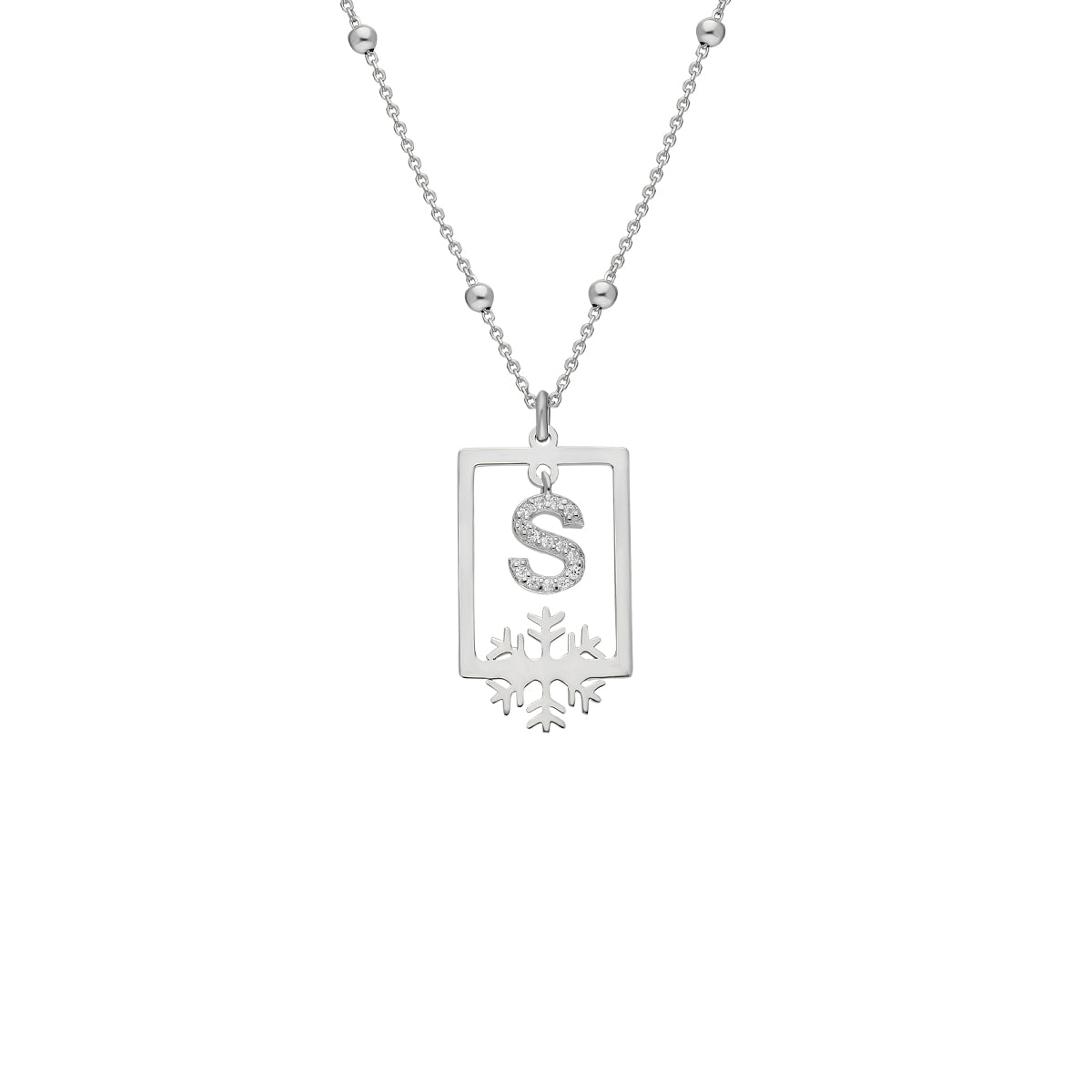 Kardelen Buchstabenkette mit Ball Chain - 925 SILBER Flash Sale
