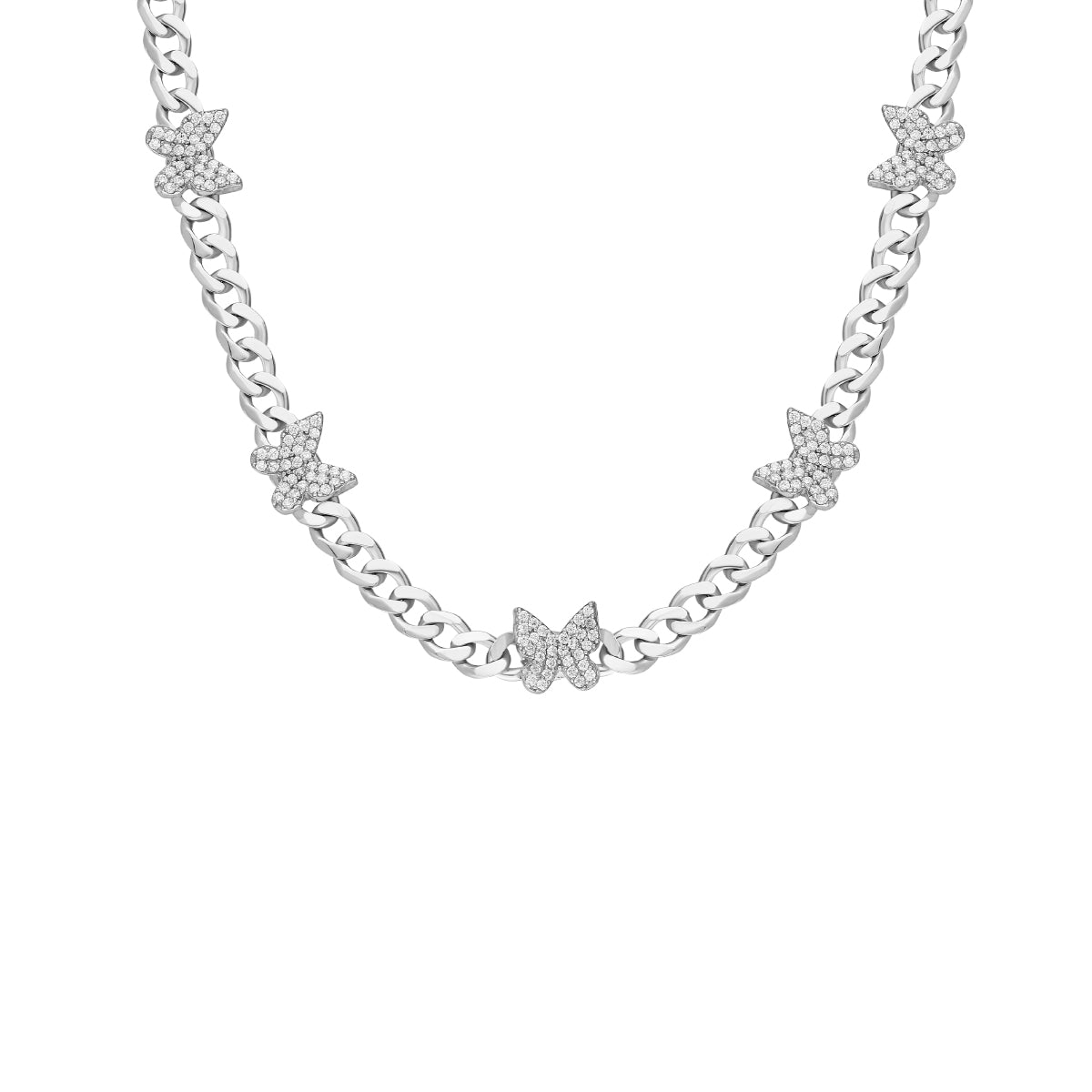 Kardelen Gourmet Butterfly Zirkonia Stein Halskette - 925 SILBER Begrenztes Angebot