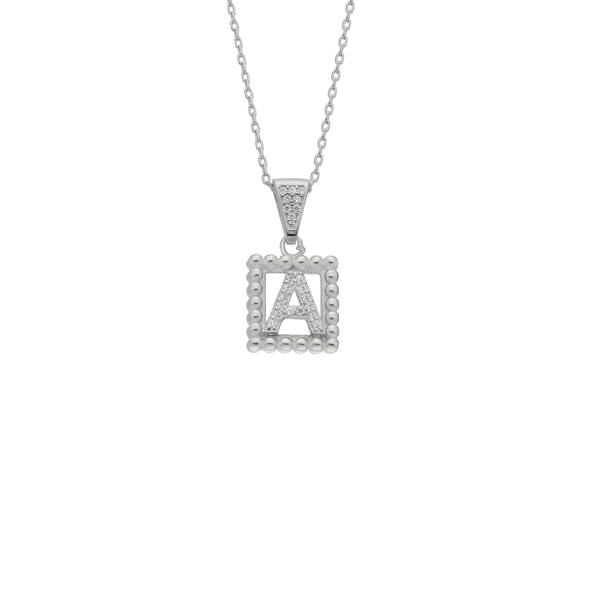 Kardelen Buchstaben Kette mit Zirkonia - 925 SILBER Exklusivangebot
