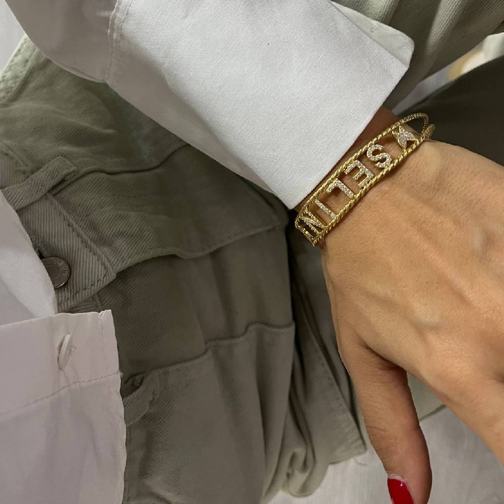 Kardelen Naome Armband mit Wunschname - 925 SILBER Preisnachlass