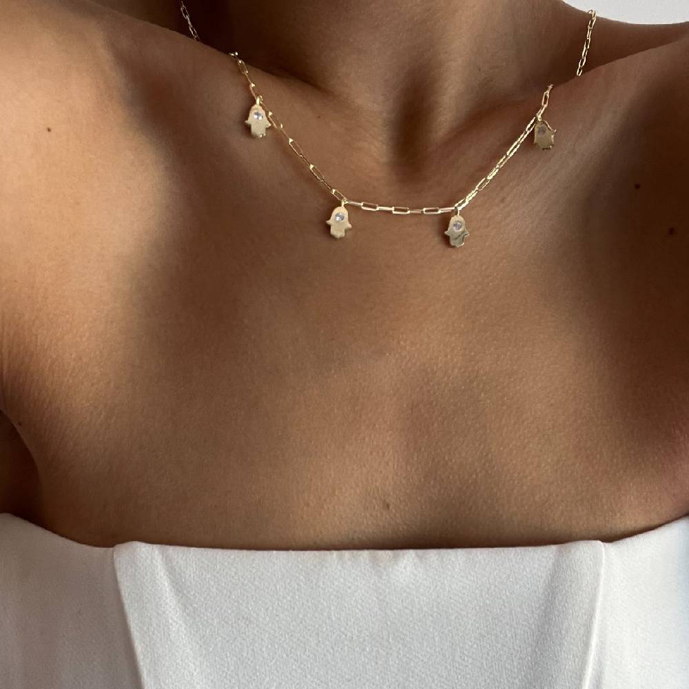 Kardelen Fatimas Hand Chocker Kette - 925 SILBER Online Outlet