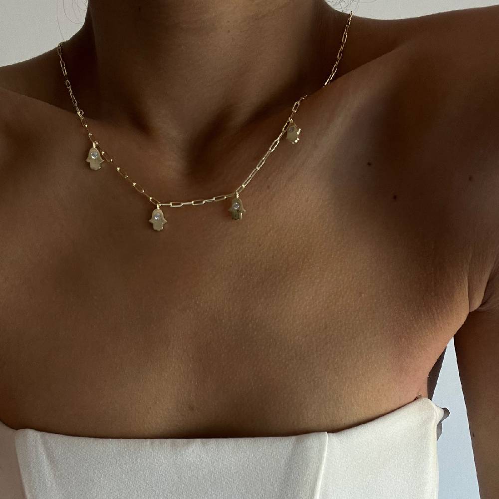 Kardelen Fatimas Hand Chocker Kette - 925 SILBER Online Outlet