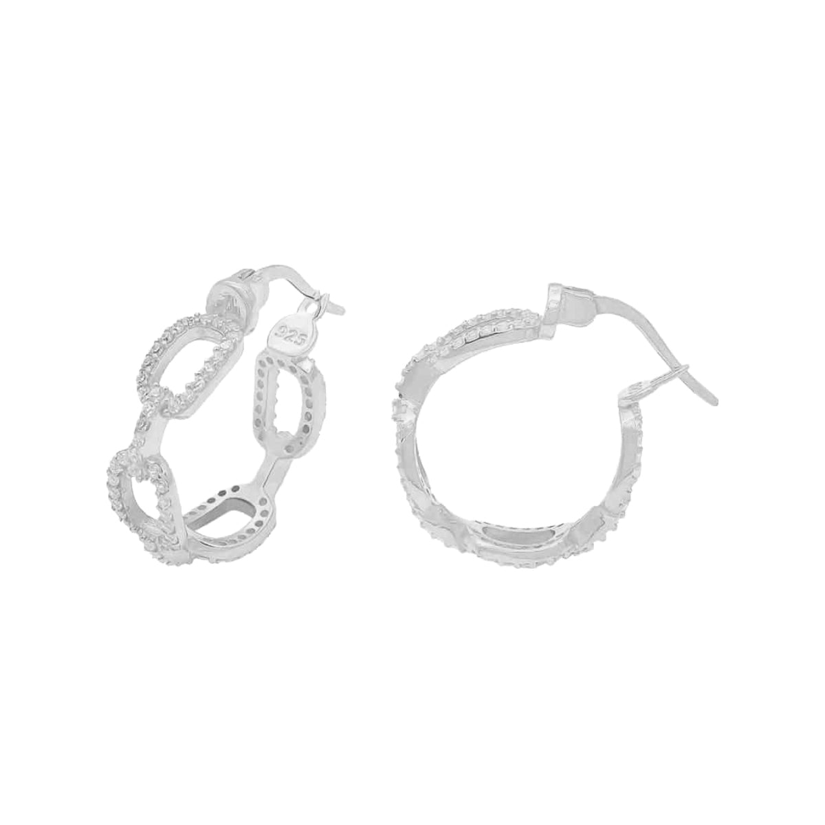 Kardelen Madrid Chain Design Zirkonia Ohrring - 925 SILBER Zeitlich begrenztes Angebot