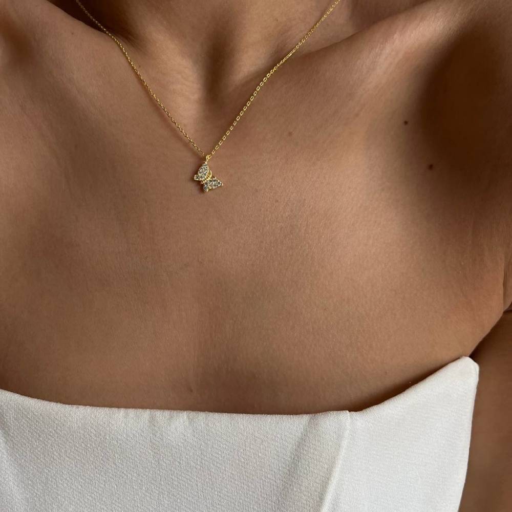 Kardelen MINIMAL BUTTERFLY NECKLACE - 925 SILBER Neuheiten