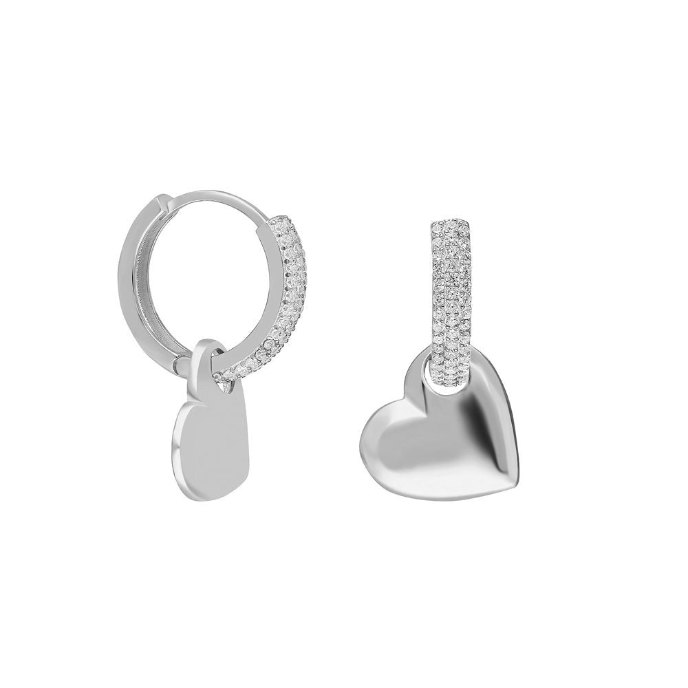 Kardelen Big Herz Zirkonia Ohrring - 925 SILBER Bis zu 65% Rabatt