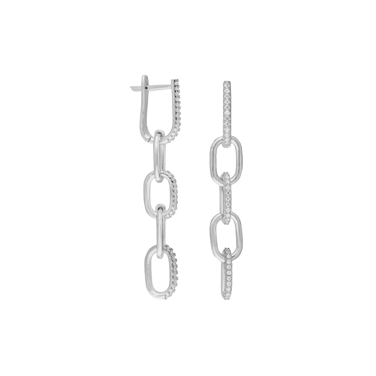 Kardelen Rounded Zirkonia Anker Ohrring - 925 SILBER Sonderangebot der Fabrik