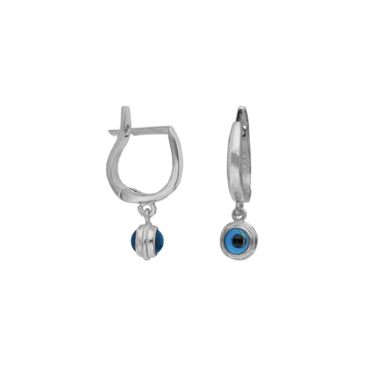 Kardelen Nazar Oval Ohrring - 925 SILBER 50% Rabatt mit kostenlosem Versand