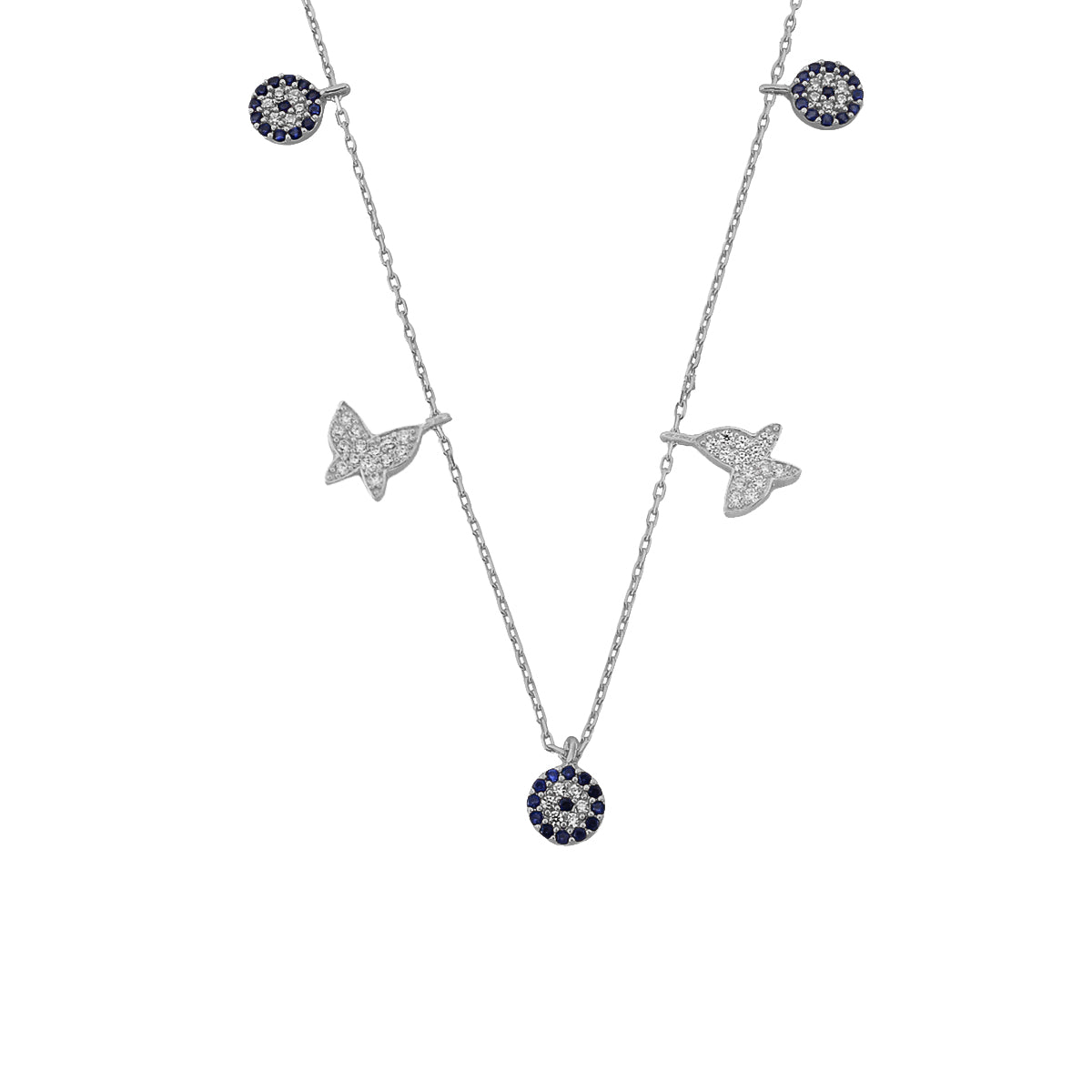Kardelen Nazar X Butterfly Kette - 925 SILBER Clearance-Verkauf