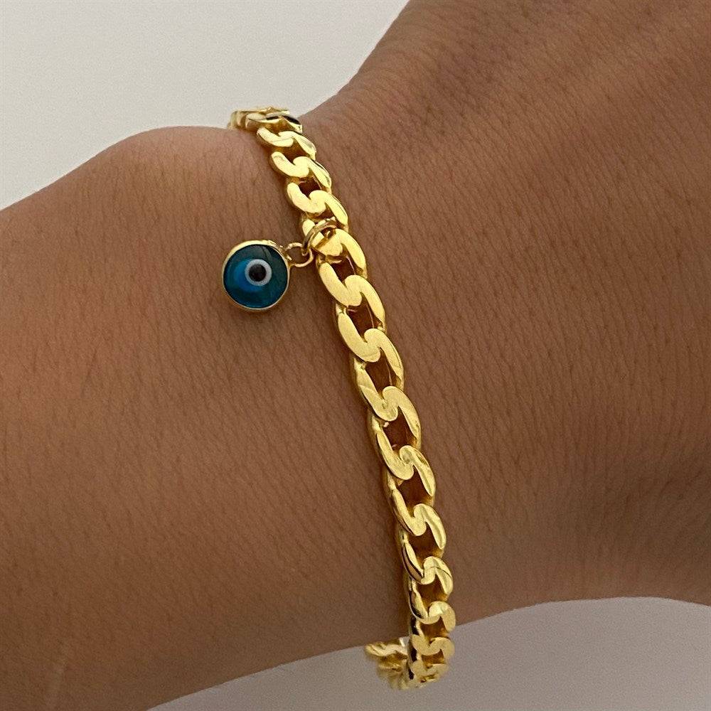 Kardelen Armreifen mit Nazar - 925 SILBER Black Friday Preise