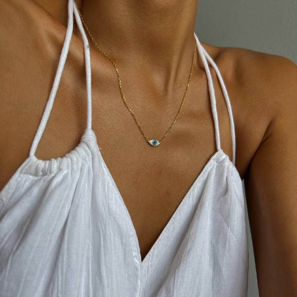Kardelen COLORFULL MINI EYE NECKLACE - 925 SILBER Hotsell