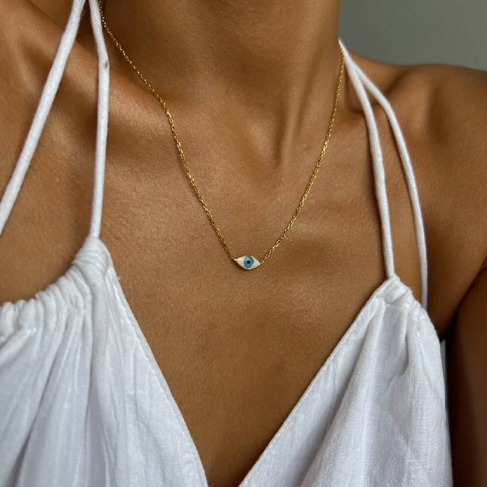 Kardelen COLORFULL MINI EYE NECKLACE - 925 SILBER Hotsell