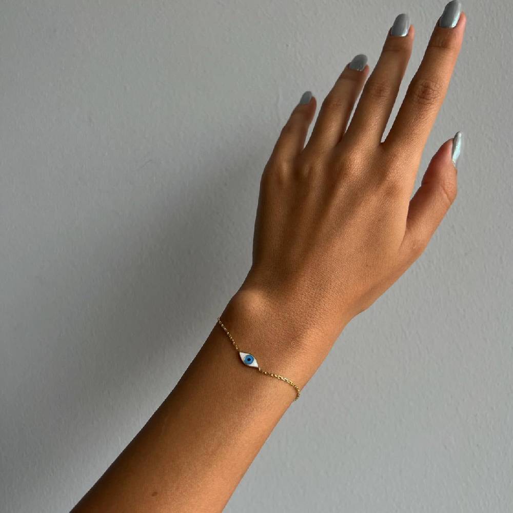 Kardelen COLORFULL MINI EYE ARMKETTE - 925 SILBER Günstiger Verkauf