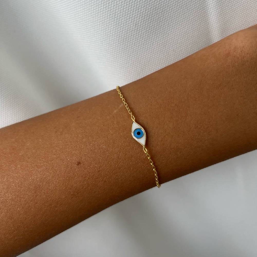 Kardelen COLORFULL MINI EYE ARMKETTE - 925 SILBER Günstiger Verkauf