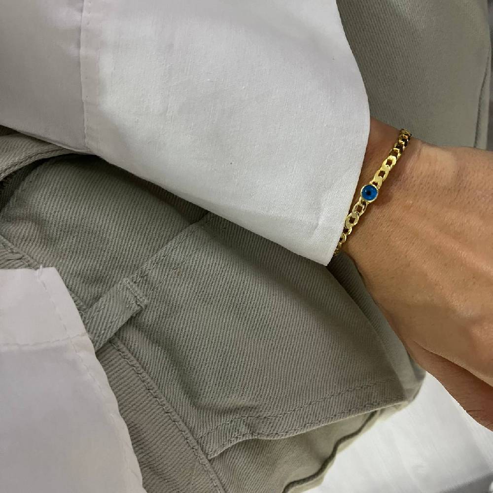 Kardelen Armreifen mit Nazar Model 2 - 925 SILBER Fabrikpreis